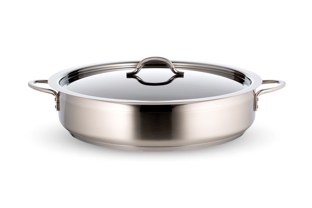 60032cf-2toness Country French Two Tone Stainless Steel 9 Quart Pot With Cover & Induction Bottom