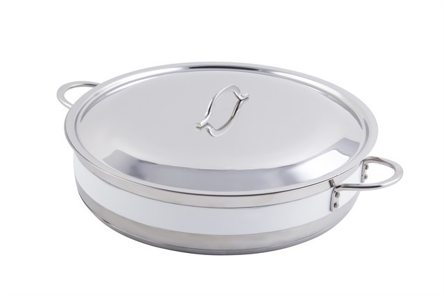 60032cfwhite 14.75 In. Dia. Classic Country French 9 Quart Pot With Cover & Induction Bottom - White