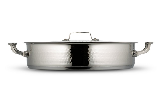 60032hf 14.75 In. Dia. Cucina 9 Quart Pot With Cover Hammer Induction Bottom