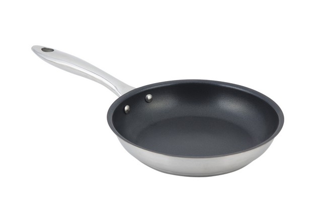 61275 8.25 In. Stainless Steel Induction Bottom Non Stick Omelet Pan