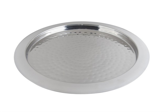 61278 15.5 X .75 In. Round Hammered Tray