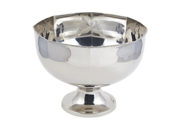 14 In. Dia. Punch Bowl With Pedestal Base, 3 Gal