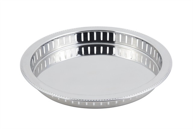 61340 11.5 In. Dia. Bar Tray With Bead Rim