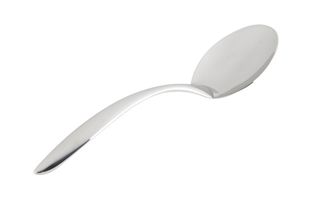 9463 9.75 In. Ez Use Banquet Solid Serving Spoon With Hollow Cool Handle