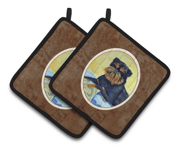 7146pthd Brussels Griffon Pair Of Pot Holders, 7.5 X 3 X 7.5 In.