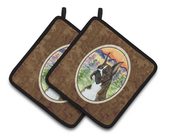Ss8199pthd Boxer Pair Of Pot Holders, 7.5 X 3 X 7.5 In.