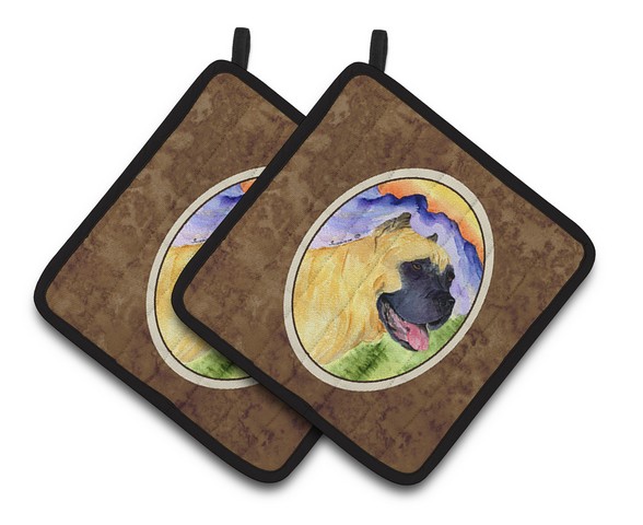Ss8233pthd Cane Corso Pair Of Pot Holders, 7.5 X 3 X 7.5 In.