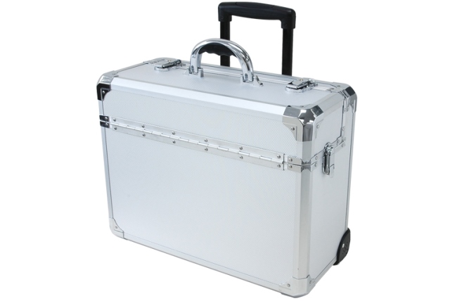 Apl-410t Sd Wheeled Pilot Case, Silver Dot - 13.75 X 8 X 18.25 In.