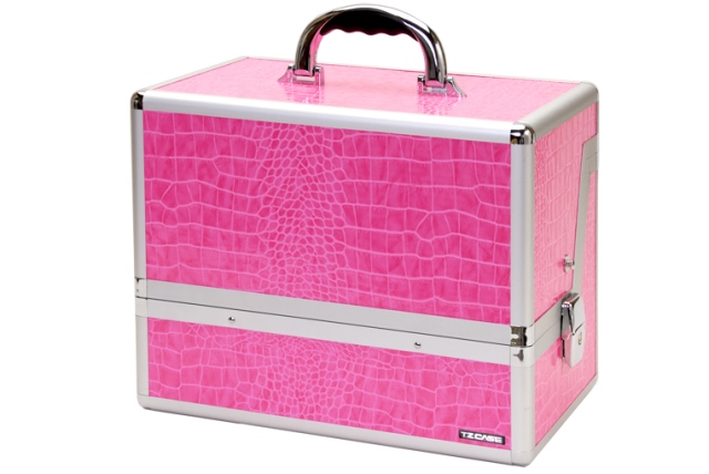 Ab-70 Pa Mini Pro Beauty Organizer Case, Pink Alligator