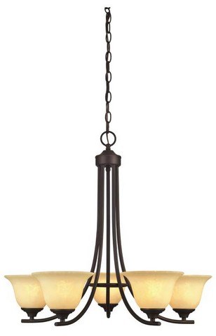 6221400 Kings Canyon Five Light Indoor Chandelier, Oil Rubbed Bronze