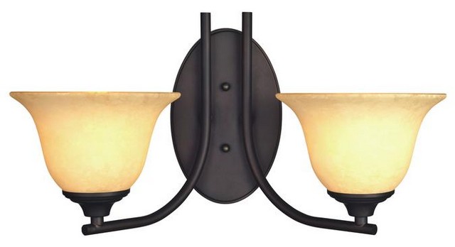 6222100 Kings Canyon Two Light Indoor Wall Fixture, Oil Rubbed Bronze