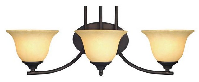6222200 Kings Canyon Three Light Indoor Wall Fixture, Oil Rubbed Bronze