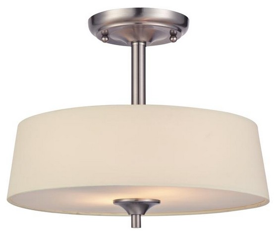 6225700 Parker Mews Two Light Semi Flush Ceiling Fixture, Brushed Nickel