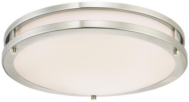 6401200 15.75 In. Dimmable Led Indoor Flush Mount Ceiling Fixture, Brushed Nickel