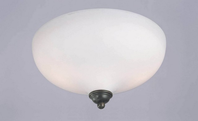 6657500 Burnished Bronze Patina With Frosted White Opal Glass Two Light Flush Mount Interior Ceiling Fixture