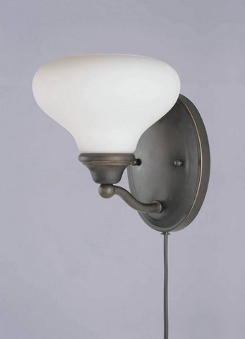 6657700 Burnished Bronze Patina With Frosted White Opal Glass One Light Wall Mount Interior Ceiling Fixture