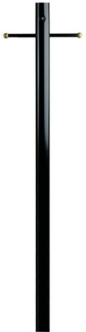 Lantern Post With Ground Convenience Outlet & Dusk To Dawn Sensor, Black