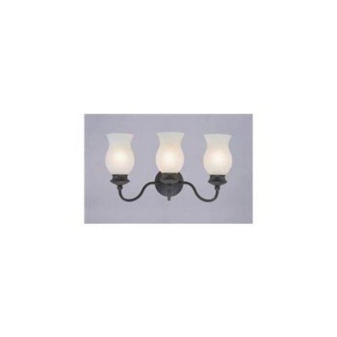 6923800 Three Light Flush Antique Brick Frosted Crackle Glass