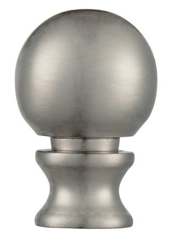 7000600 One 1.5 In. Ball Lamp Finial, Brushed Nickel - Pack Of 6