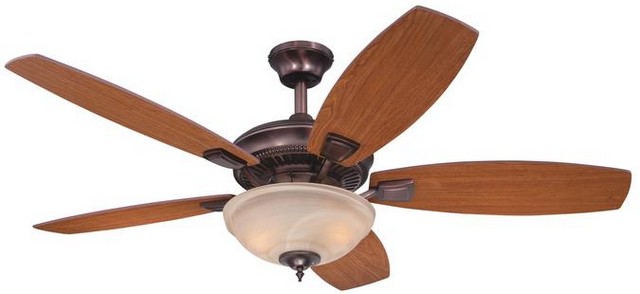 7200600 Tulsa 52 In. Reversible Plywood Five Blade Indoor Ceiling Fan With Light, Oil Brushed Bronze