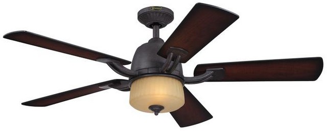7201800 Ripley 52 In. Reversible Plywood Five Blade Indoor Ceiling Fan With Light, Brownstone