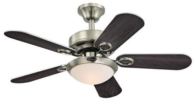 Cassidy 36 In. Reversible Five Blade Indoor Ceiling Fan With Light, Brushed Nickel