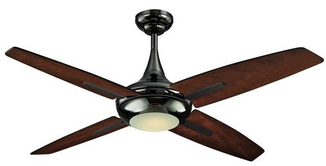 Bocca 52 In. Plywood Four Blade Indoor Led Ceiling Fan With Light, Gun Metal