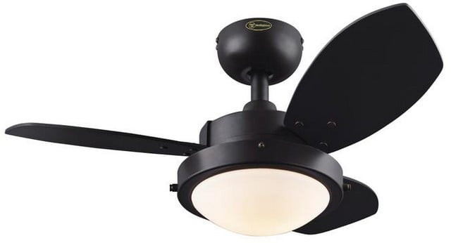 7224500 Wengue 30 In. Reversible Three Blade Indoor Ceiling Fan With Light, Espresso
