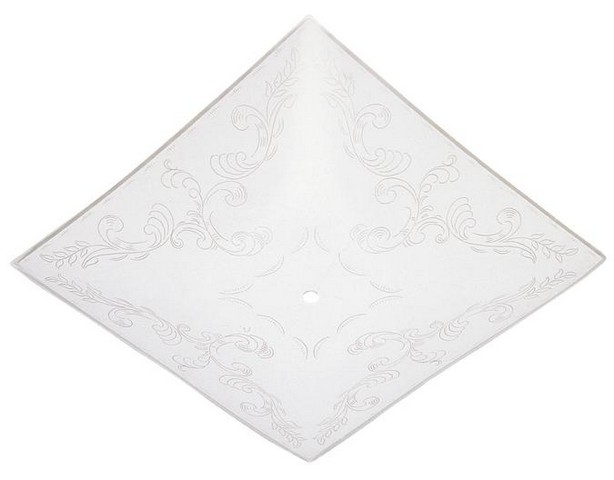 8181000 14 In. Clear Floral Design On White Glass Diffuser, Pack Of 12