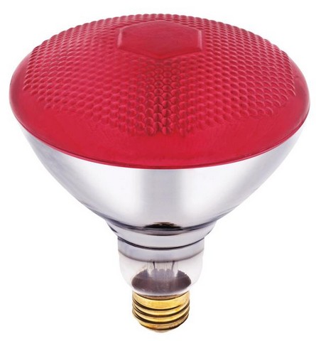 441000 100 Watt Br38 Incandescent Light Bulb, Red