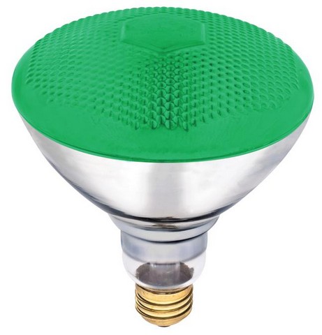 441300 100 Watt Br38 Incandescent Light Bulb, Green