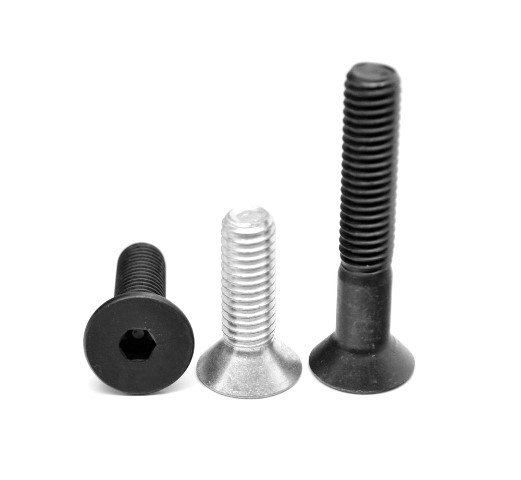 0.25 In. -20 X 0.5 In. - Ft Coarse Thread Socket Flat Head Cap Screw, Nylon Patch - Alloy Steel - Black Oxide - 500 Piece