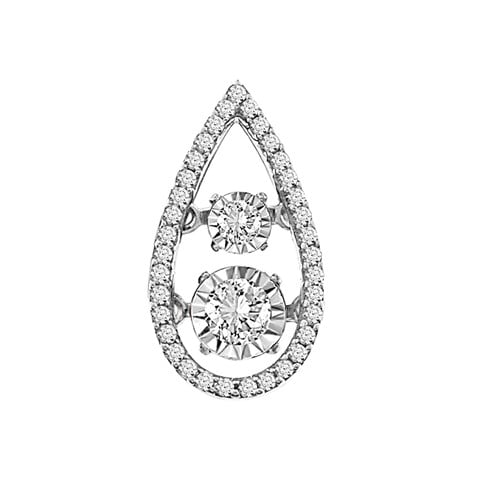 10 Kt White Gold 0.25 Ct Diamond Ladies Pendant