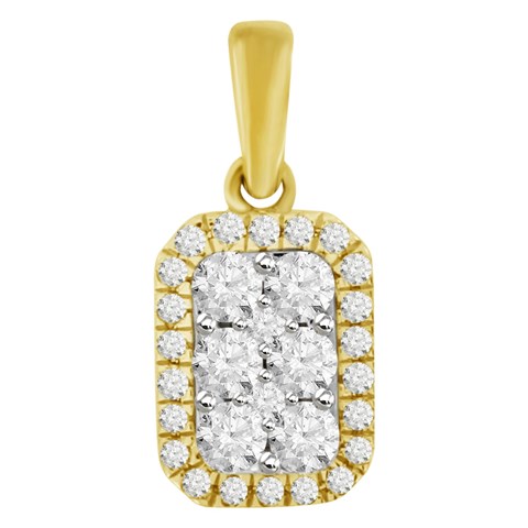 14 Kt White & Yellow Gold 0.35 Ct Diamond Ladies Pendant