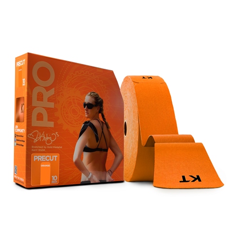 10 In. Pro Precut English Sports Jumbo Tape Roll, Orange