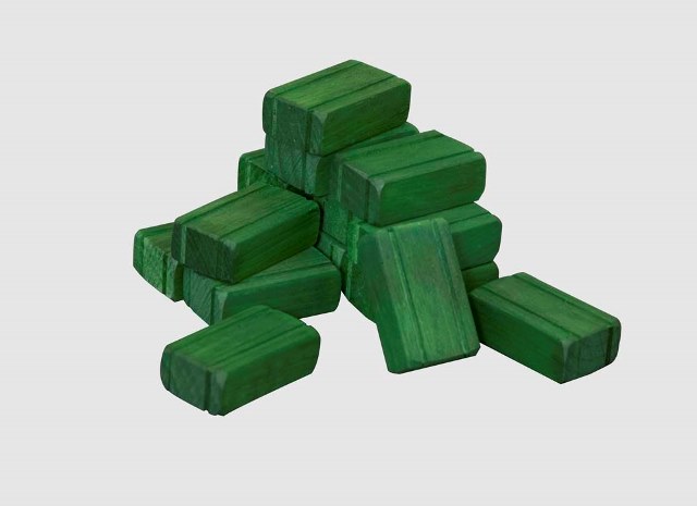 Lapps Toys & Furniture 150 G Wooden Hay Bales, Green