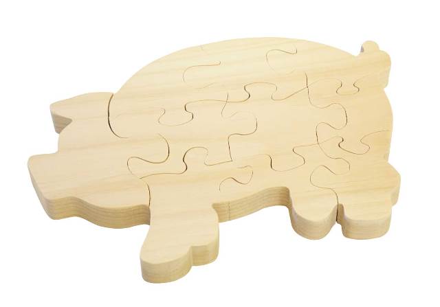 Lapps Toys & Furniture 162 U Wooden Jigsaw Puzzles, Unfinished