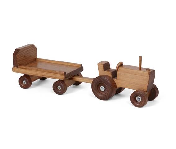 Lapps Toys & Furniture 193 H Wooden Tractor & Wagon, Harvest