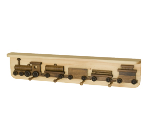 Lapps Toys & Furniture 198 Wooden Train Self With Clear Harvest