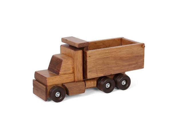 Lapps Toys & Furniture 199 Dth Wooden Dump Truck Toy, Harvest