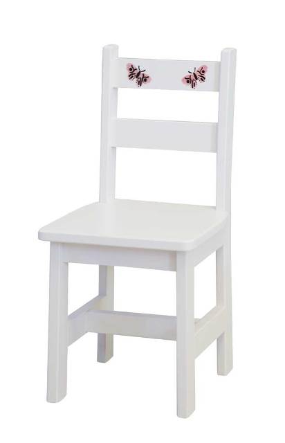 Lapps Toys & Furniture 251 S Wooden Chair With Stencil, White