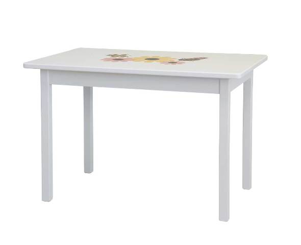 Lapps Toys & Furniture 286 S Wooden Doll Table With Stencil, White
