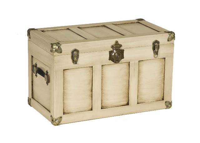 Lapps Toys & Furniture 367 Wg 28 In. Wooden White Glaze Trunk