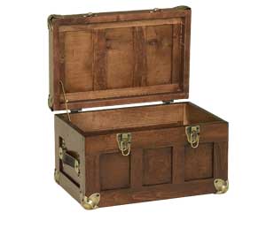 Lapps Toys & Furniture 368 Cg 18 In. Wooden Cherry Glaze Trunk