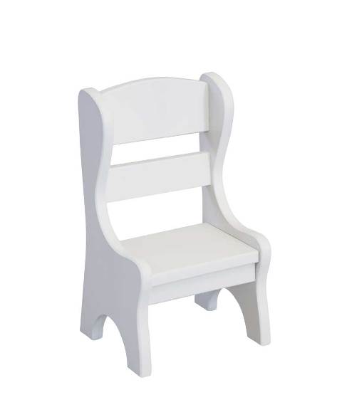 Lapps Toys & Furniture 011 W Wooden Doll Chair, White