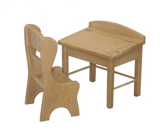 Lapps Toys & Furniture 035 H Wooden Lid Desk With Chair, Harvest
