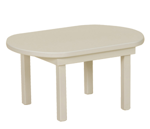 Lapps Toys & Furniture 045 W Wooden Oval Table, White