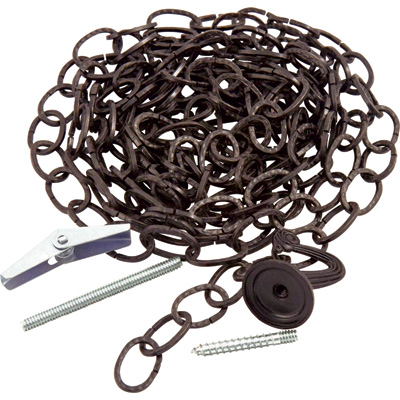 28362 Decorative Hammered Chain - 10 Ft., Black