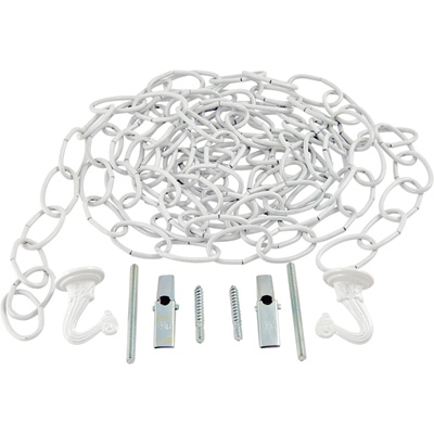 28364 Decorative Hammered Chain - 10 Ft., White