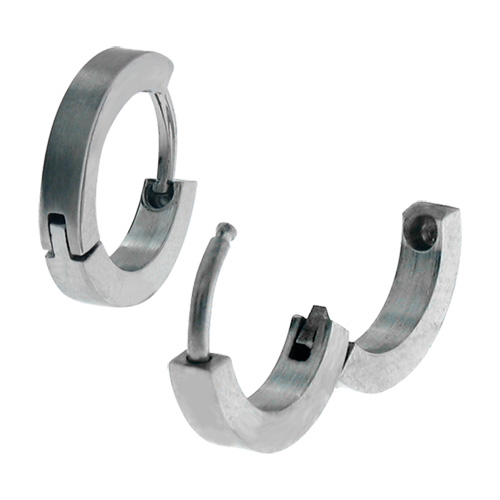 Plain Huggies 316l Stainless Steel Earrings